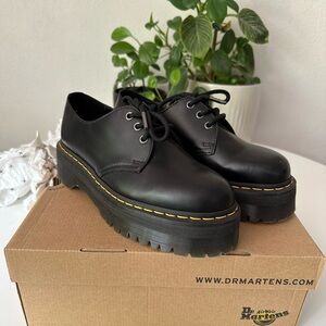 Dr. Martens 1461 Quad Oxford Shoes Platform Black, 8